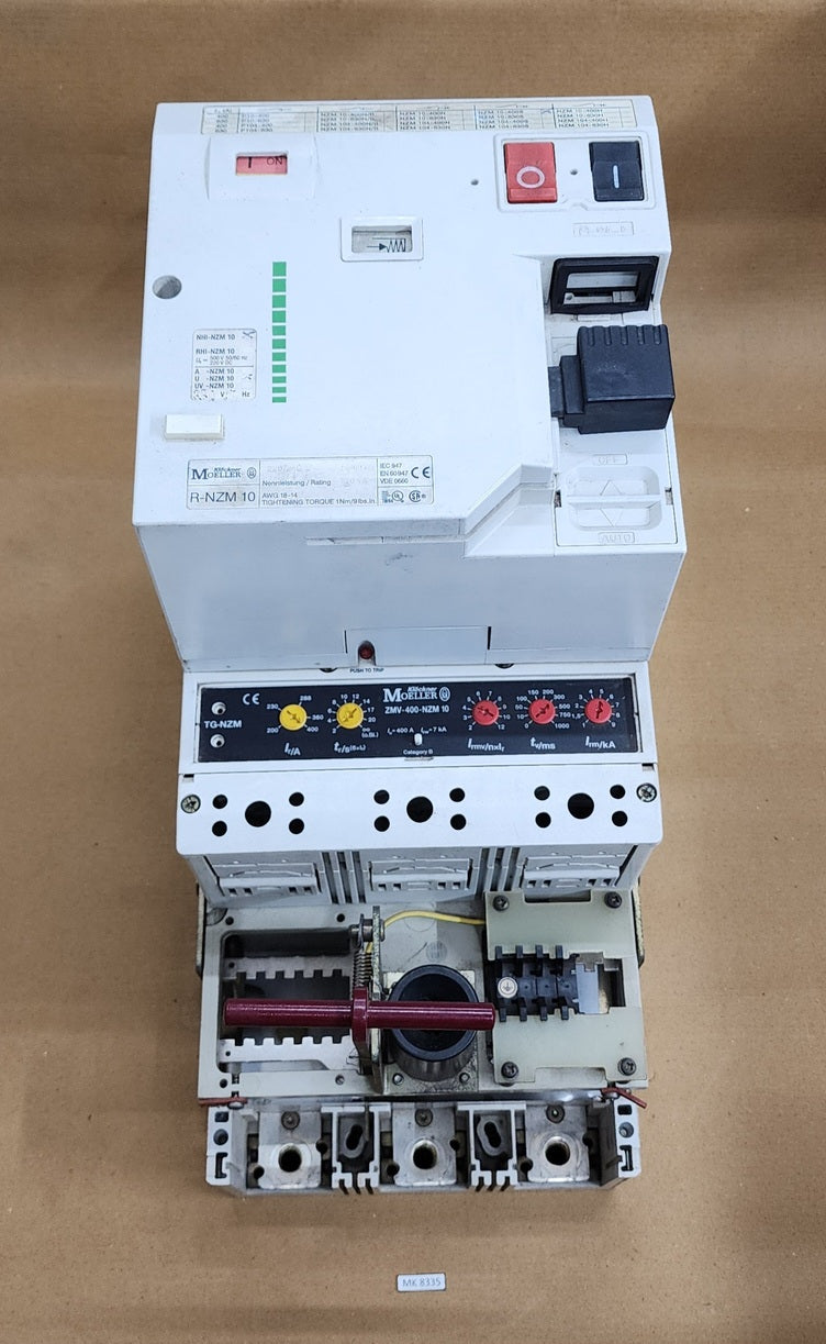 MOELLER R-NZM 10 3-POLE CIRCUIT BREAKER TRIP 400A ZMV-400-NZM 10