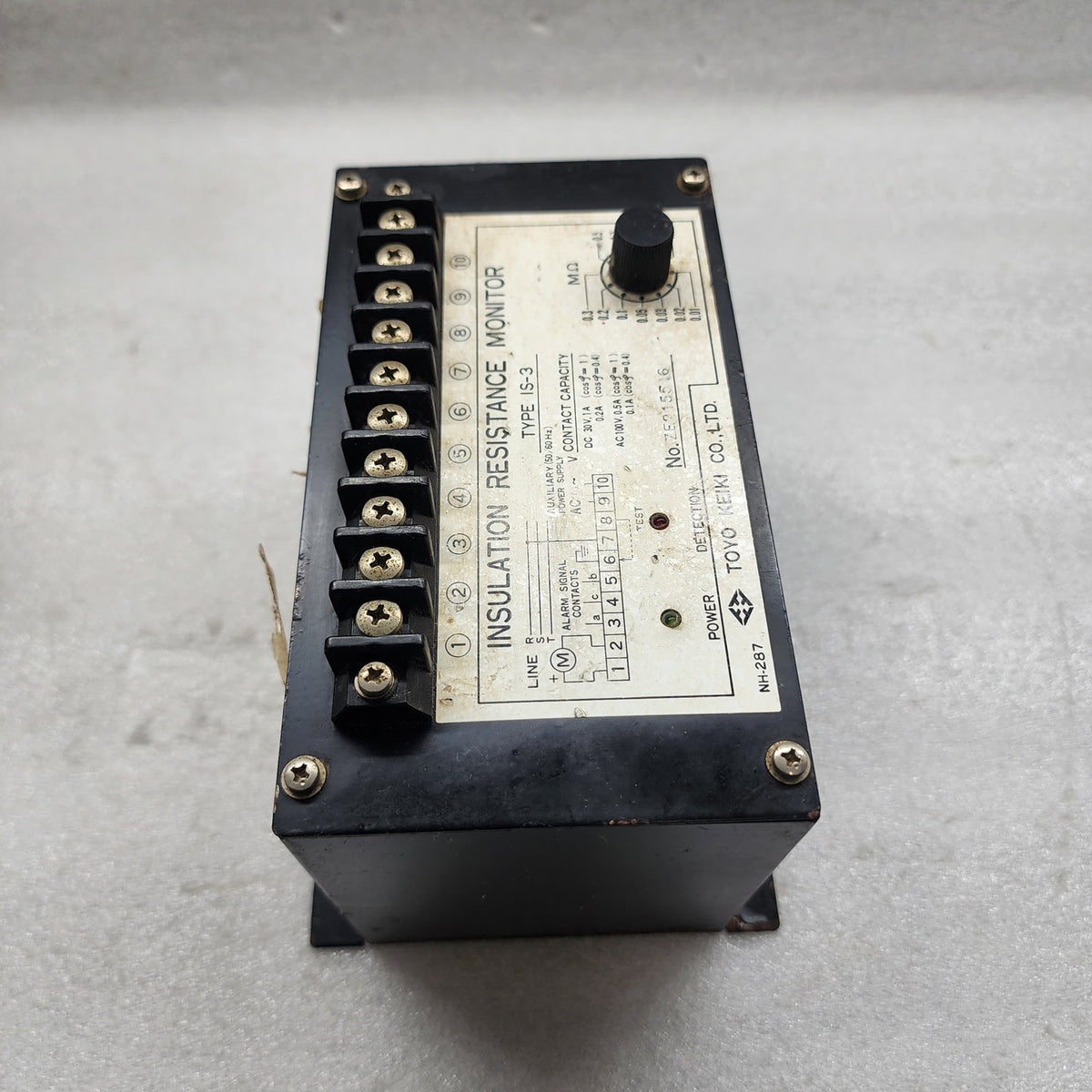 TOYO KEIKI IS-3 INSULATION RESISTANCE MONITOR