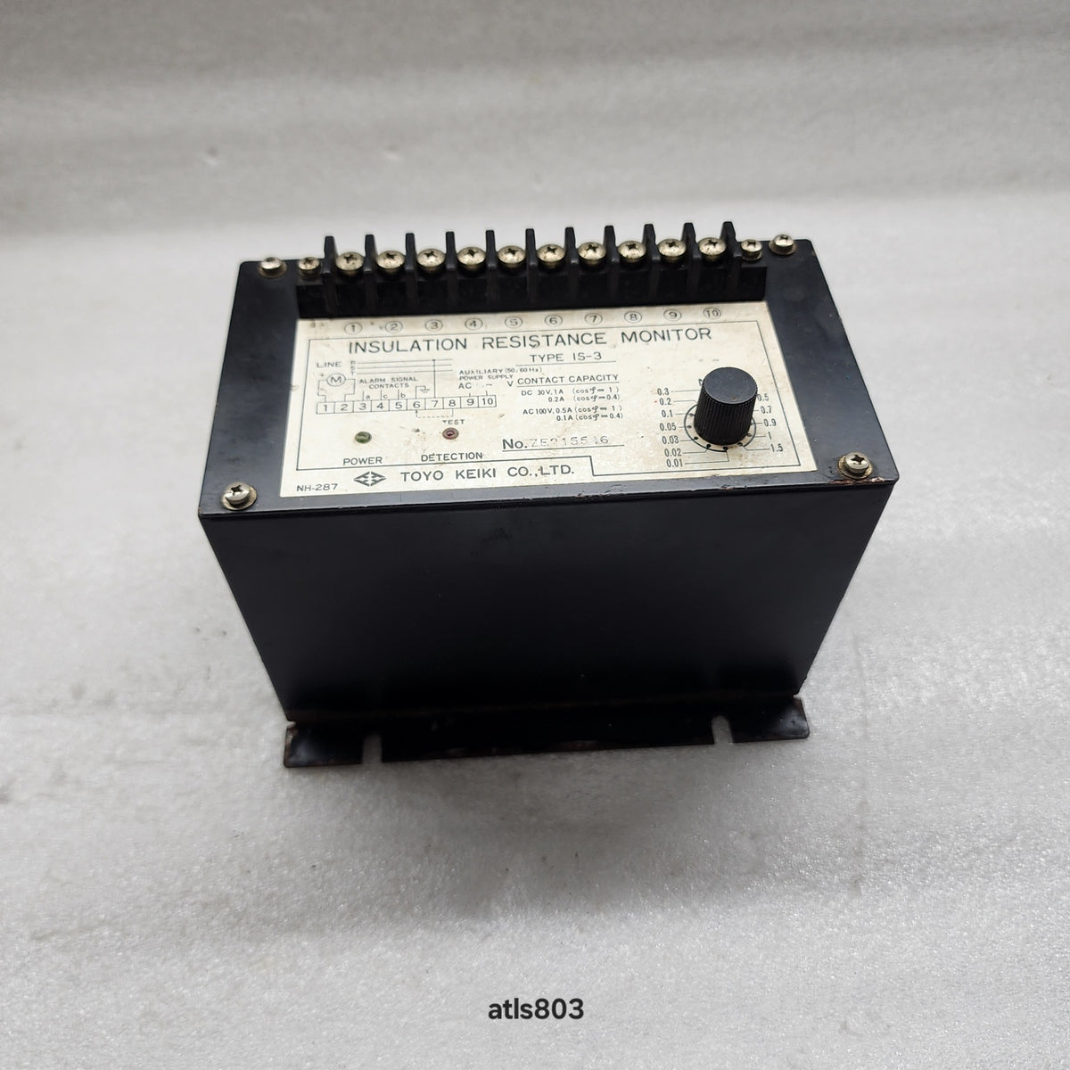TOYO KEIKI IS-3 INSULATION RESISTANCE MONITOR