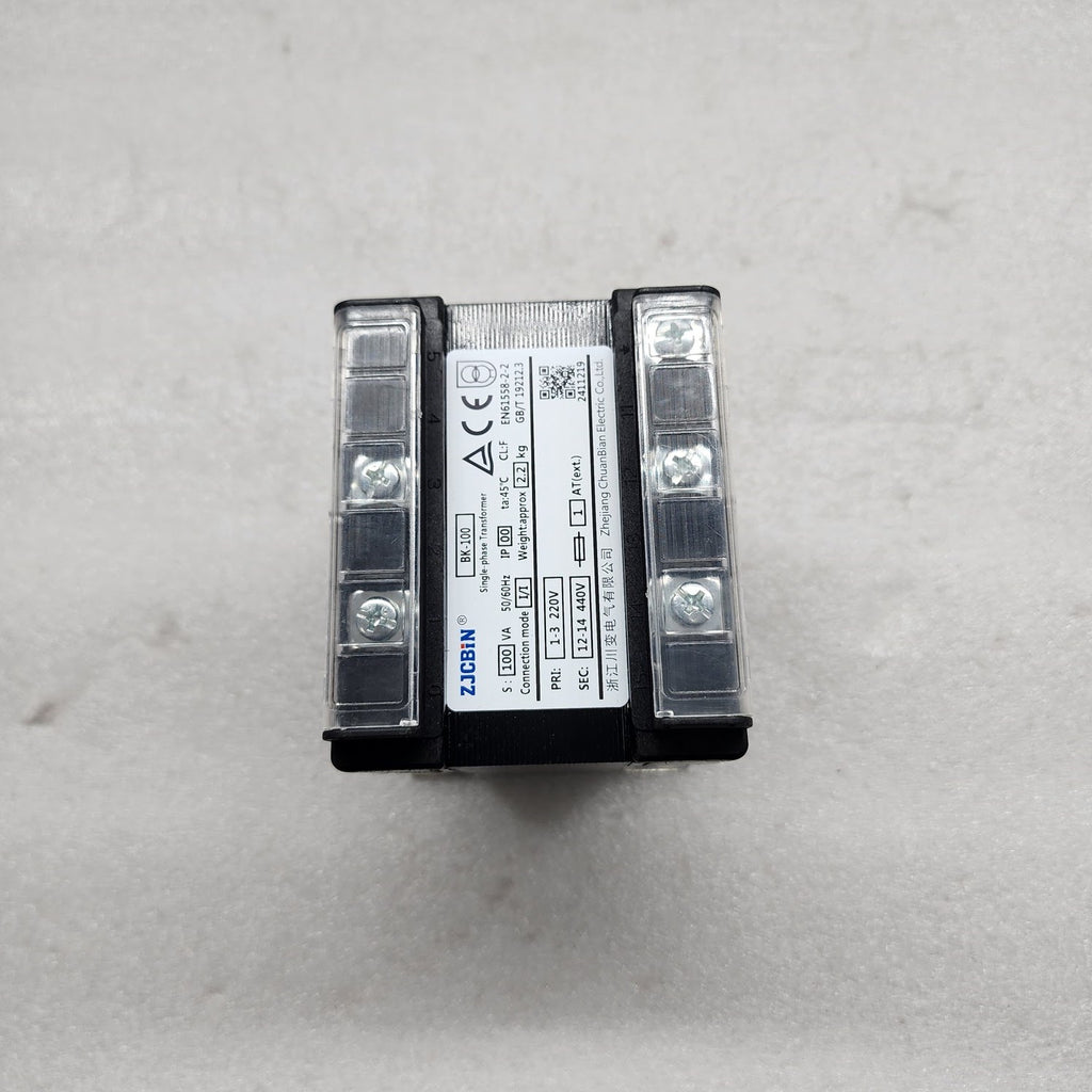 ZHEJIANG CHUANBIAN ELECTRIC BK-100 SINGLE PHASE TRANSFORMER 100VA 220V TO 440V