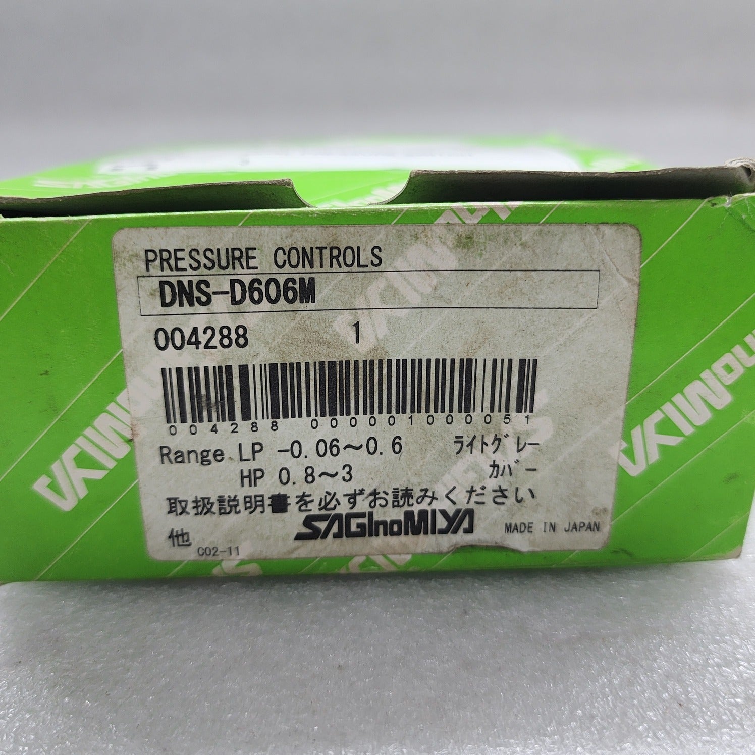 SAGINOMIYA DNS-D606M PRESSURE CONTROLS 004288
