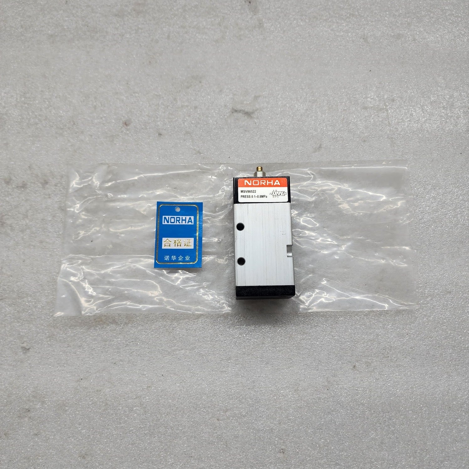 NORHA MSV86522 PNEUMATIC VALVE 0.1-0.8MPa