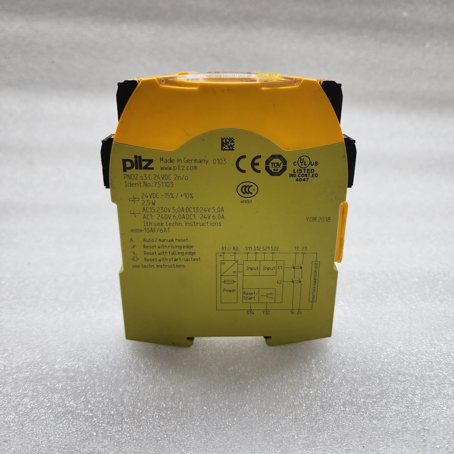 PILZ PNOZ S3 C 24VDC 2N/O SAFETY RELAY 751103 24VDC