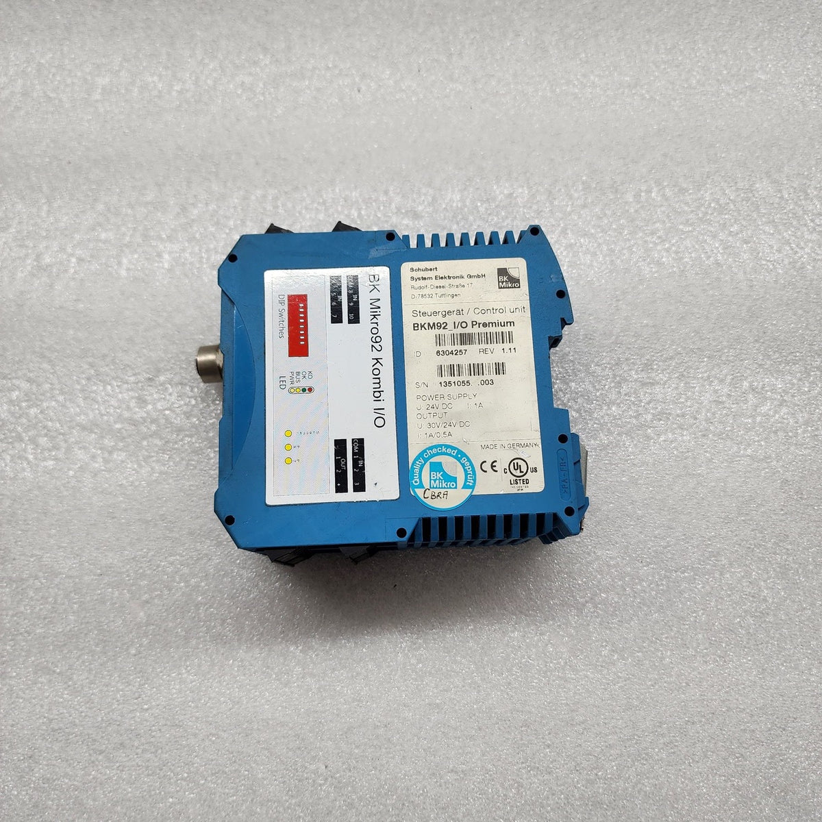 BK MIKRO BKM92_I/O PREMIUM  CONTROL UNIT 6304257 24VDC