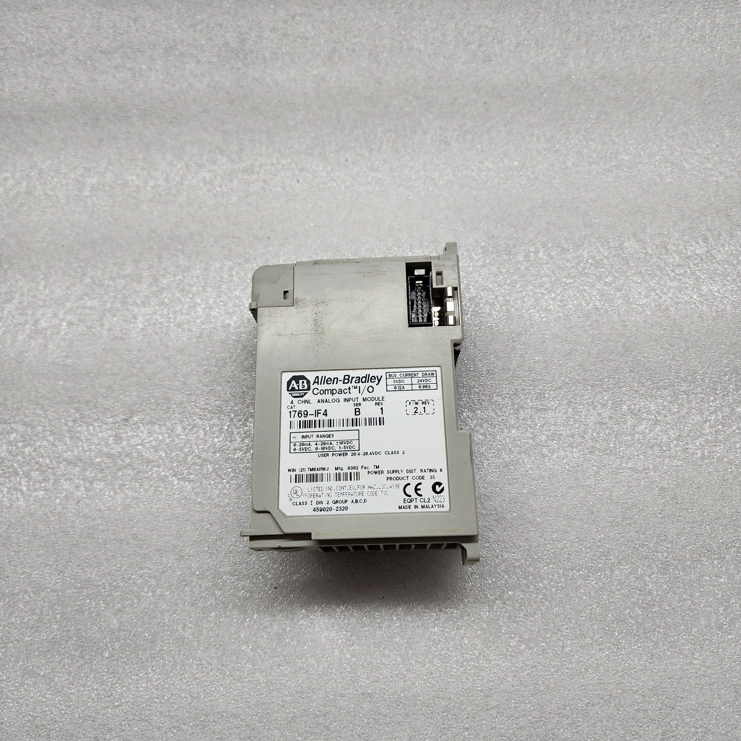 ALLEN BRADLEY CAT 1769-IF4 4CH ANALOG INPUT MODULE
