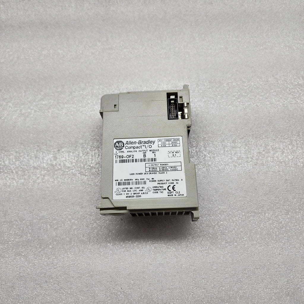 ALLEN BRADLEY CAT 1769-OF2 2CH ANALOG OUTPUT MODULE