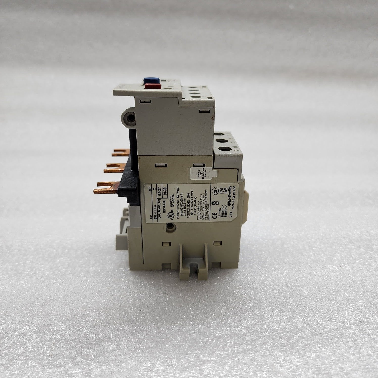 ALLEN BRADLEY CAT 592-EEEC THERMAL OVERLOAD RELAY 5.4-27A