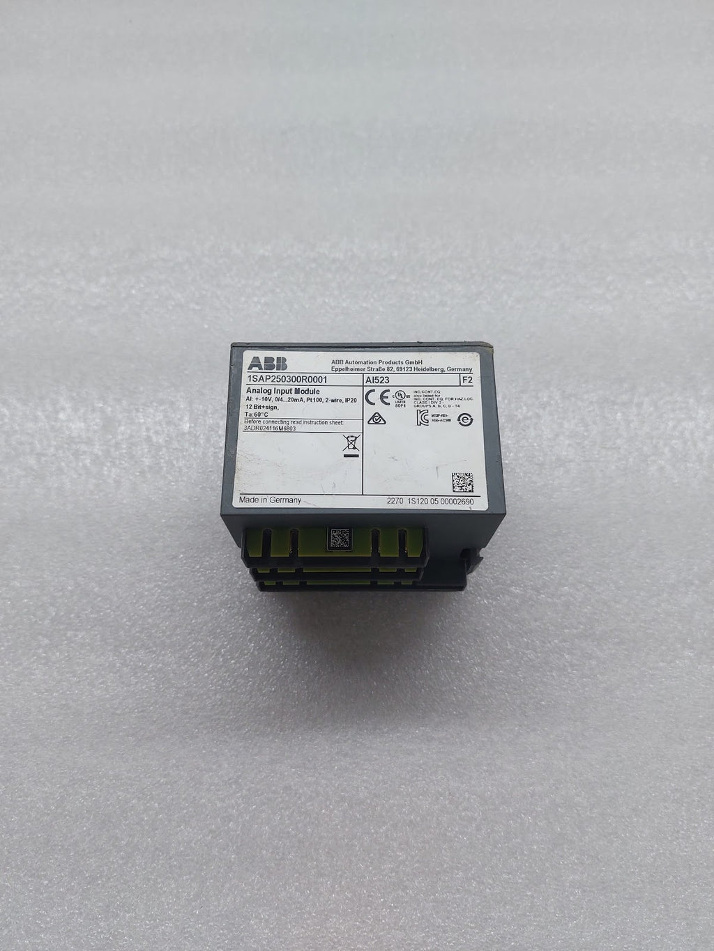 ABB AI523 ANALOG INPUT MODULE 1SAP250300R0001