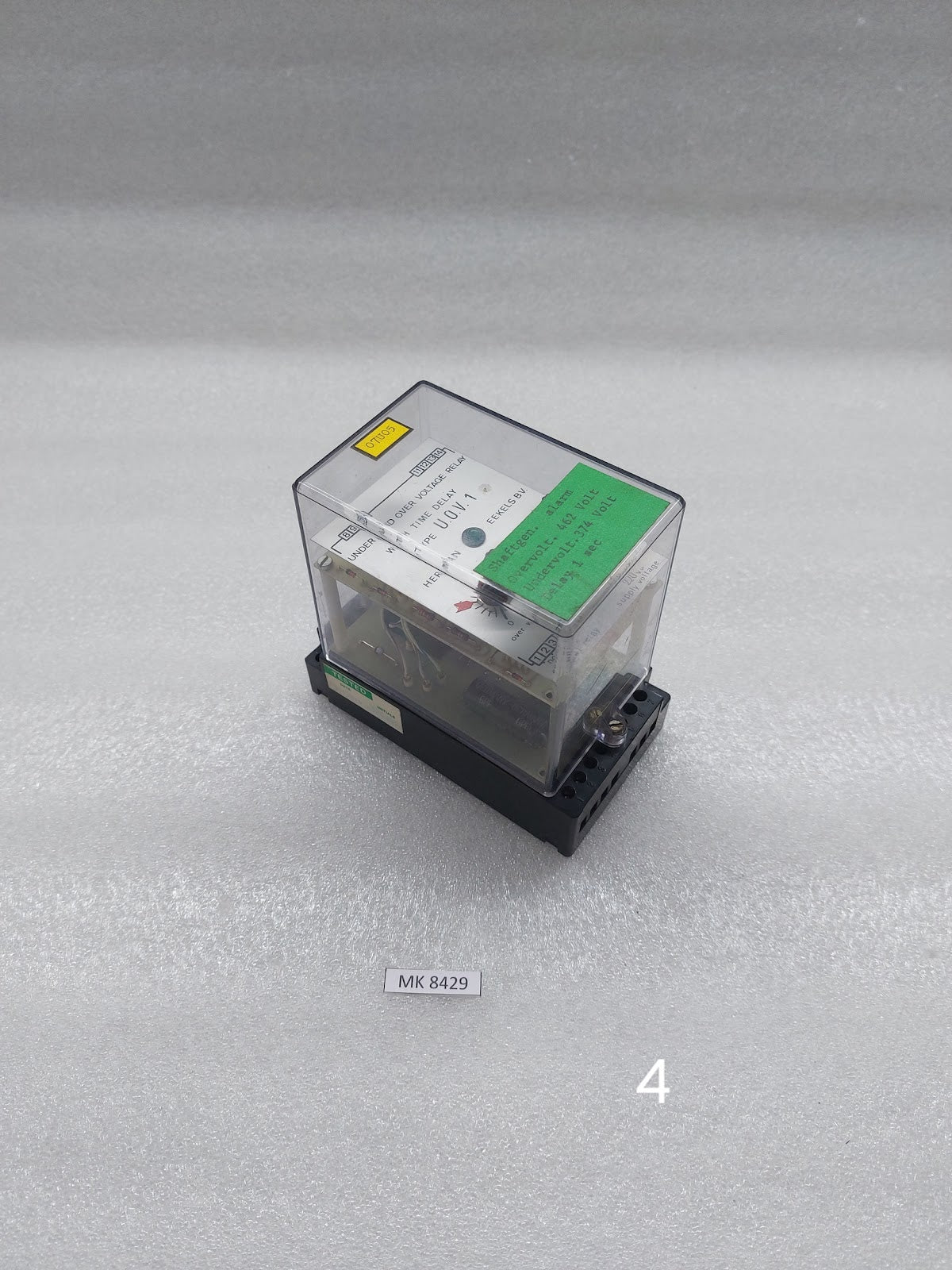 HERMAN EEKELS BV UOV-1 UNDER AND OVER VOLTAGE RELAY WITH TIME DELAY