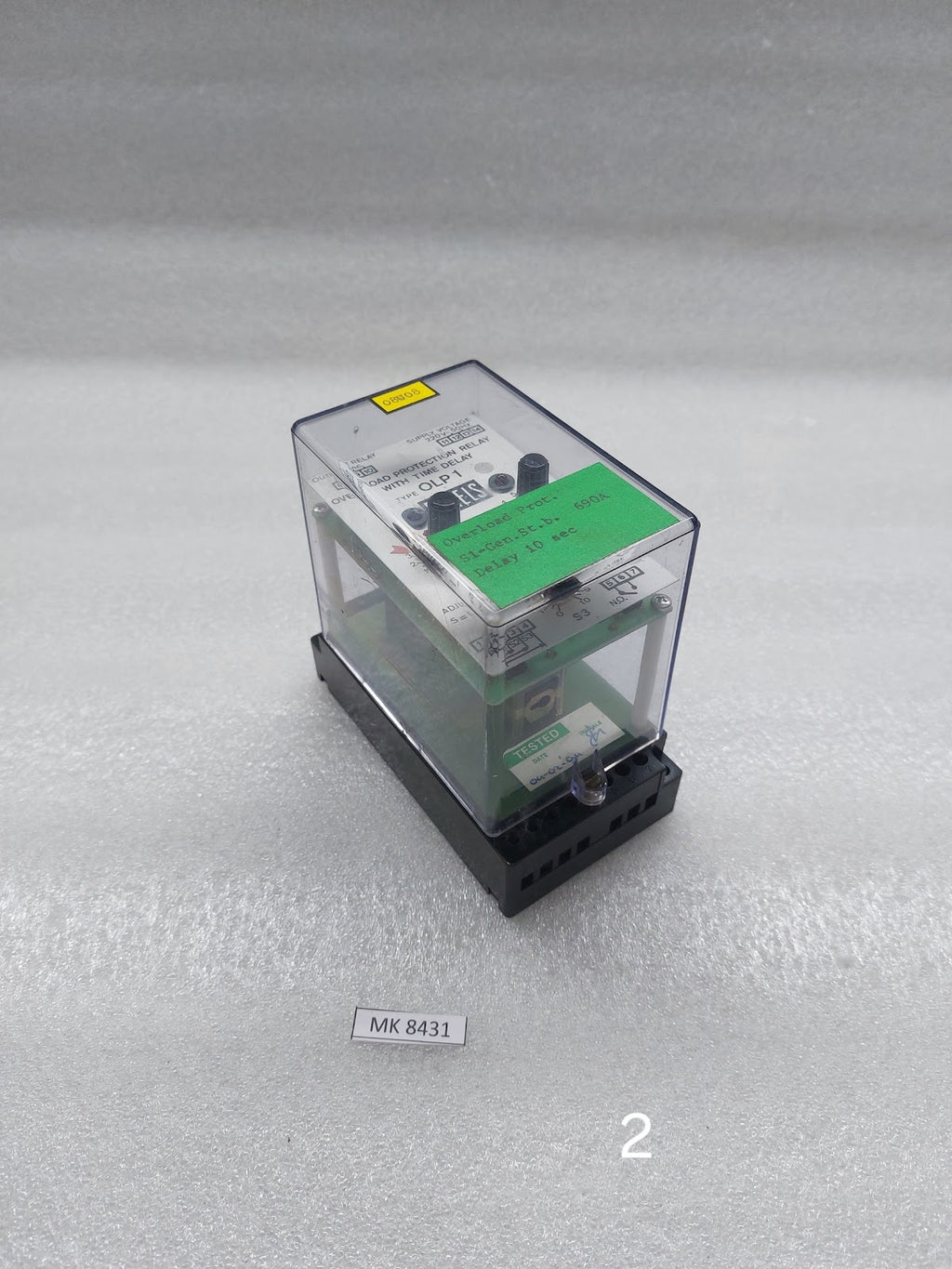 EEKELS OLP 1 OVERLOAD PROTECTION RELAY WITH TIME DELAY 220V