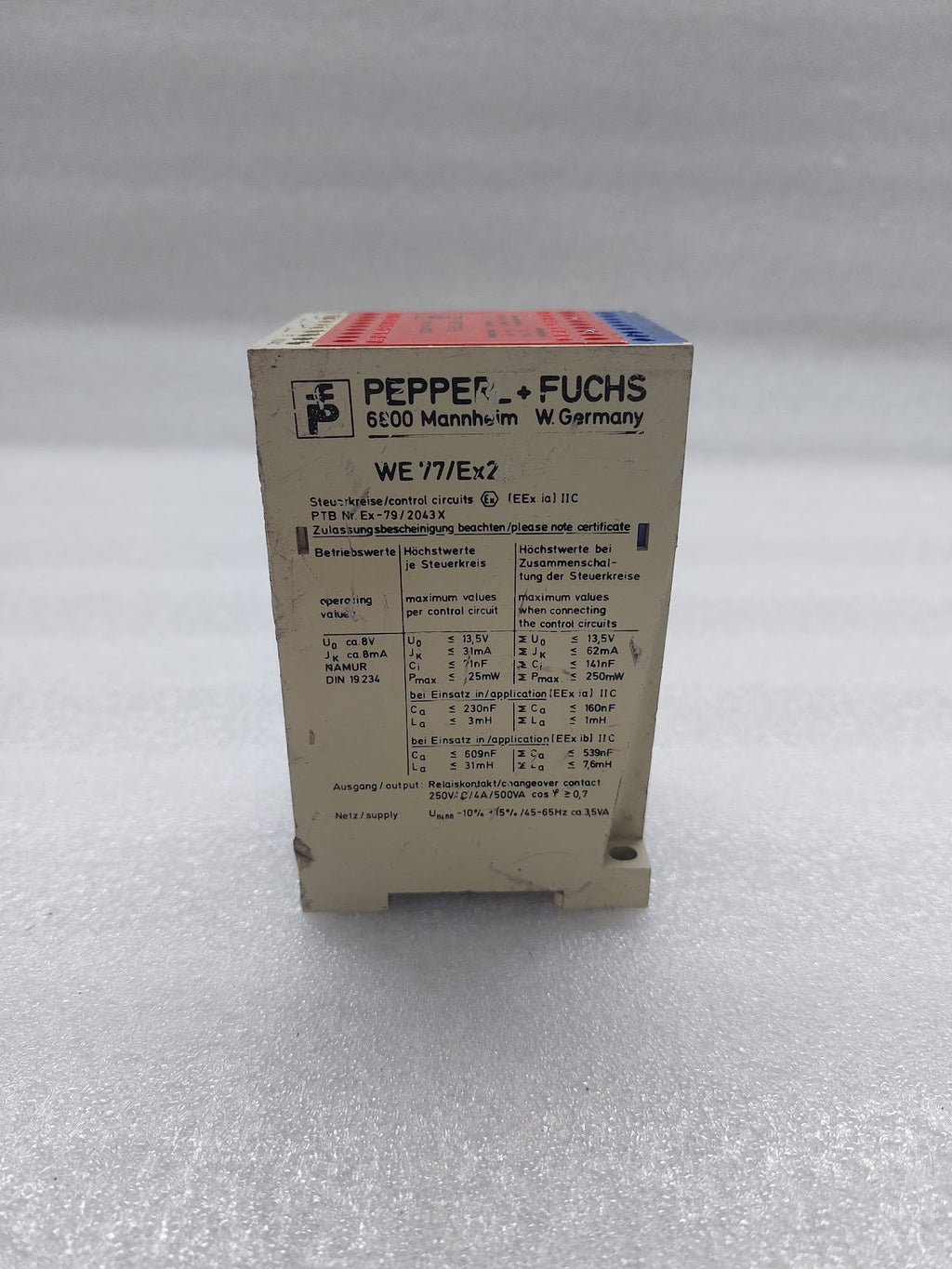 PEPPERL + FUCHS WE77/EX2 SWITCH AMPLIFIER 01669-S