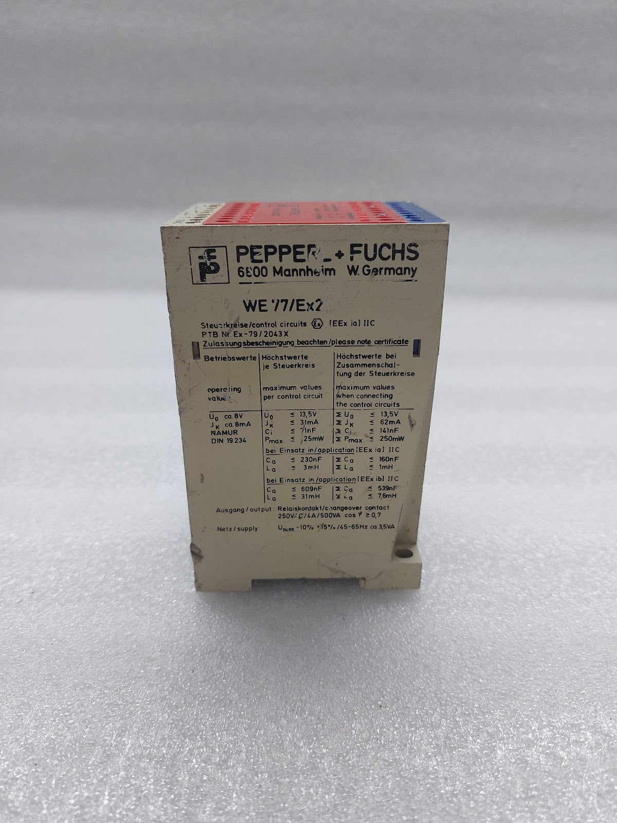 PEPPERL + FUCHS WE77/EX2 SWITCH AMPLIFIER 01669-S