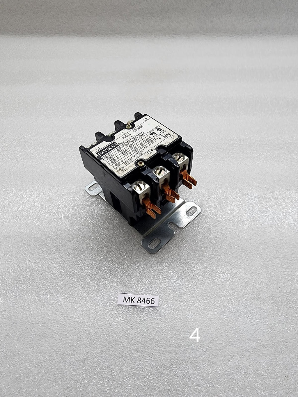 FASCO C3M40B 3-POLE MAGNETIC CONTACTOR 120V