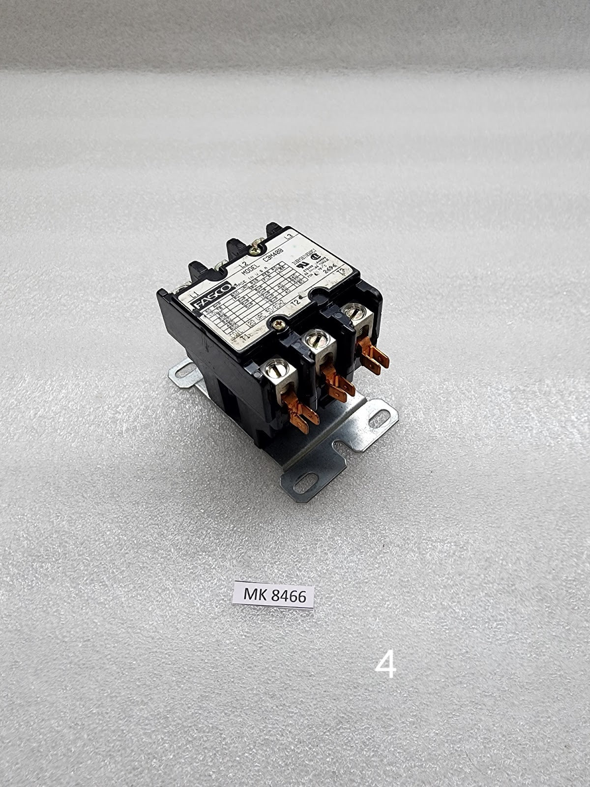 FASCO C3M40B 3-POLE MAGNETIC CONTACTOR 120V