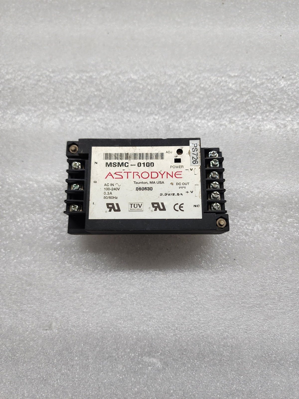 ASTRODYNE MSMC-0100 POWER SUPPLY 3.3VDC 2.5A
