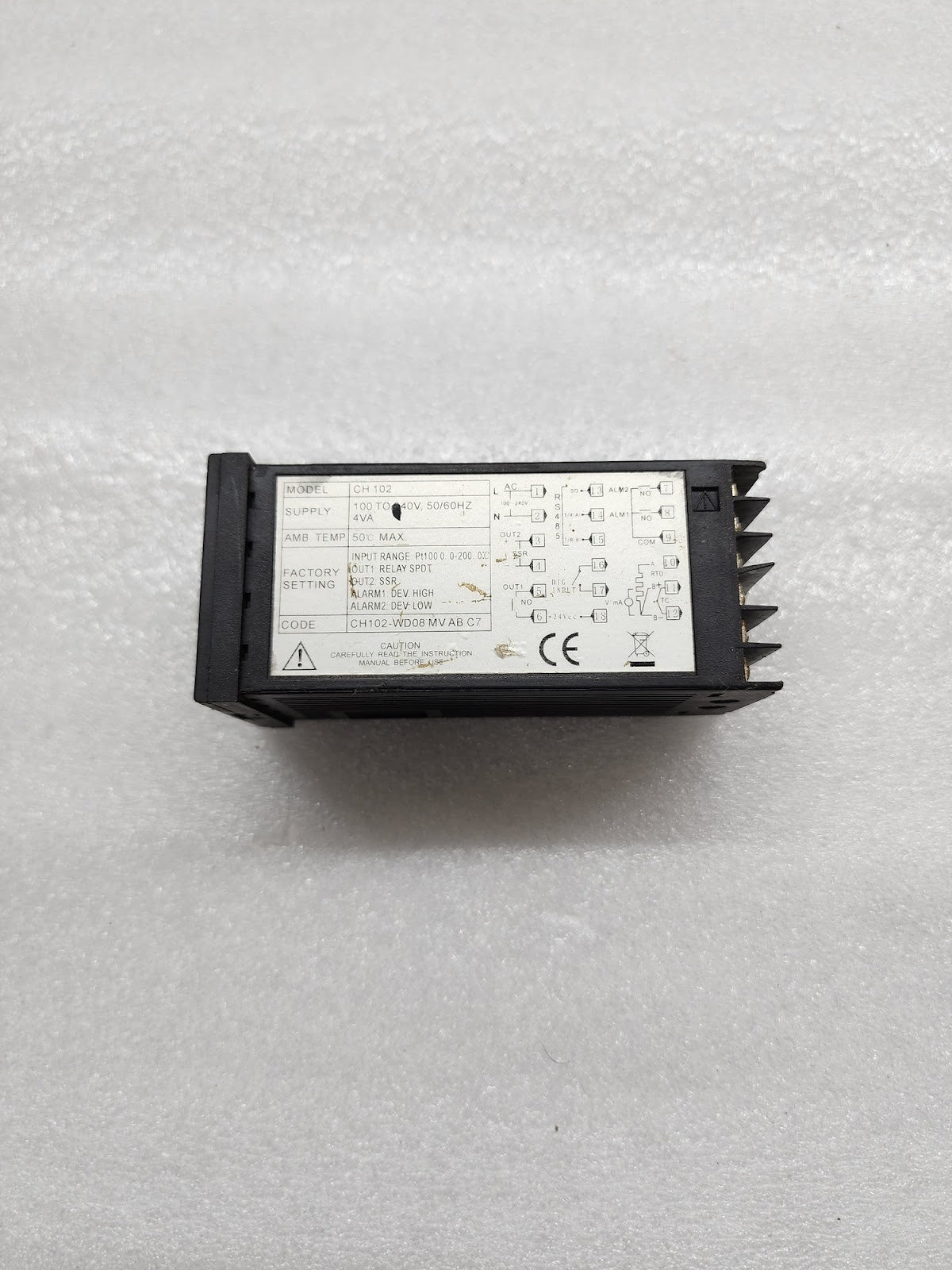 TAISUO CH102 4-DIGIT DUAL DISPLAY PID TEMPERATURE CONTROLLER 48X48 MM