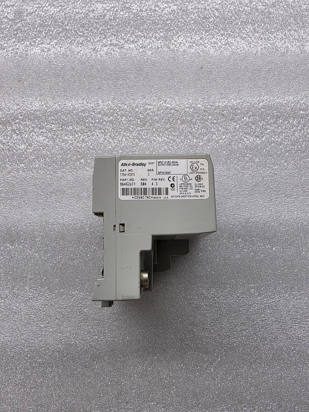 ALLEN BRADLEY 1794-ACN15 FLEX I/O CONTROL NET ADAPTER 96462871