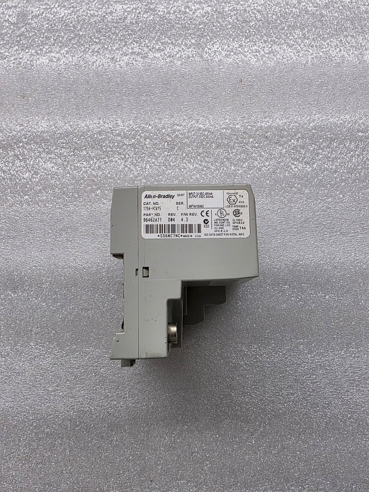 ALLEN BRADLEY 1794-ACN15 FLEX I/O CONTROL NET ADAPTER 96462871