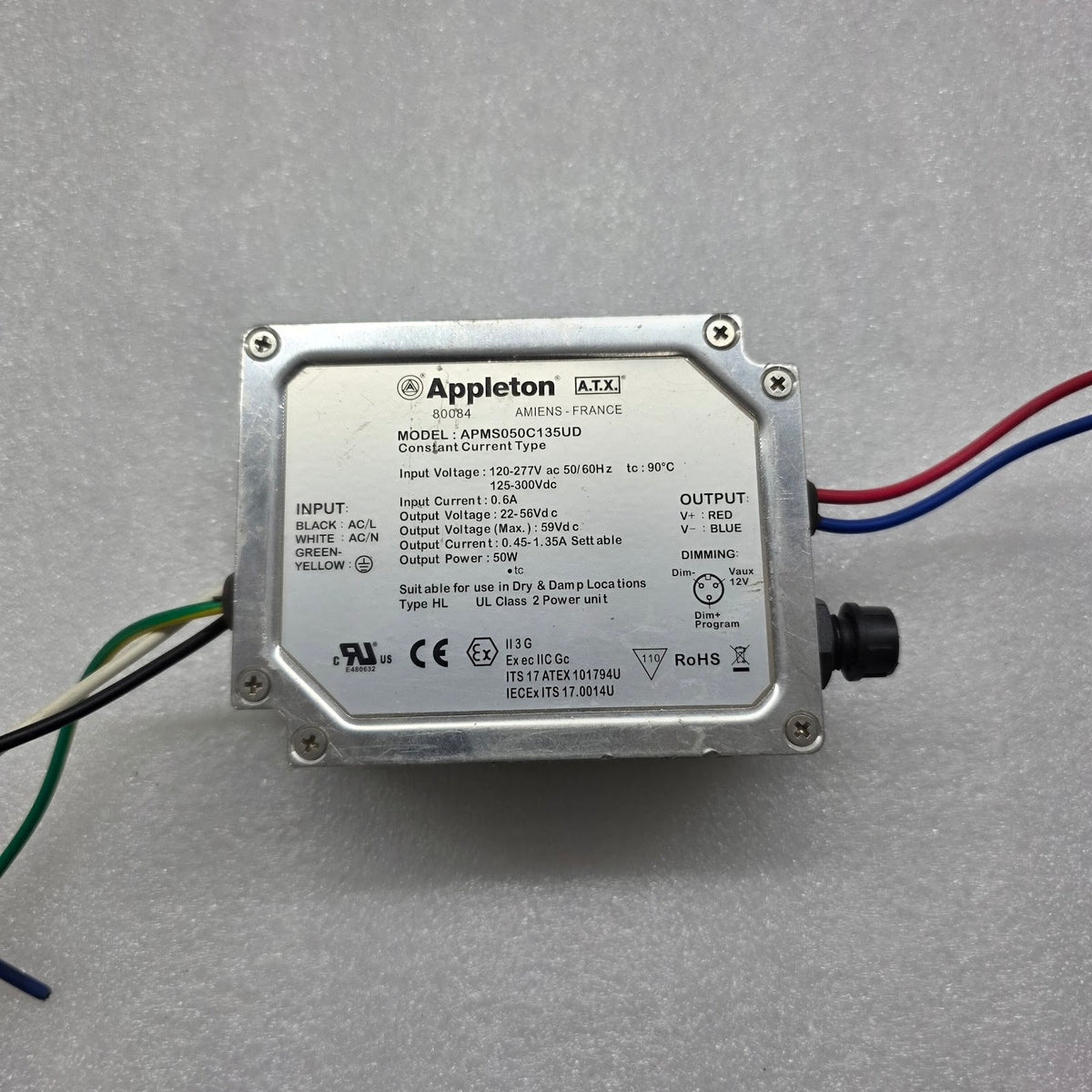 APPLETON APMS050C135UD LED DRIVER