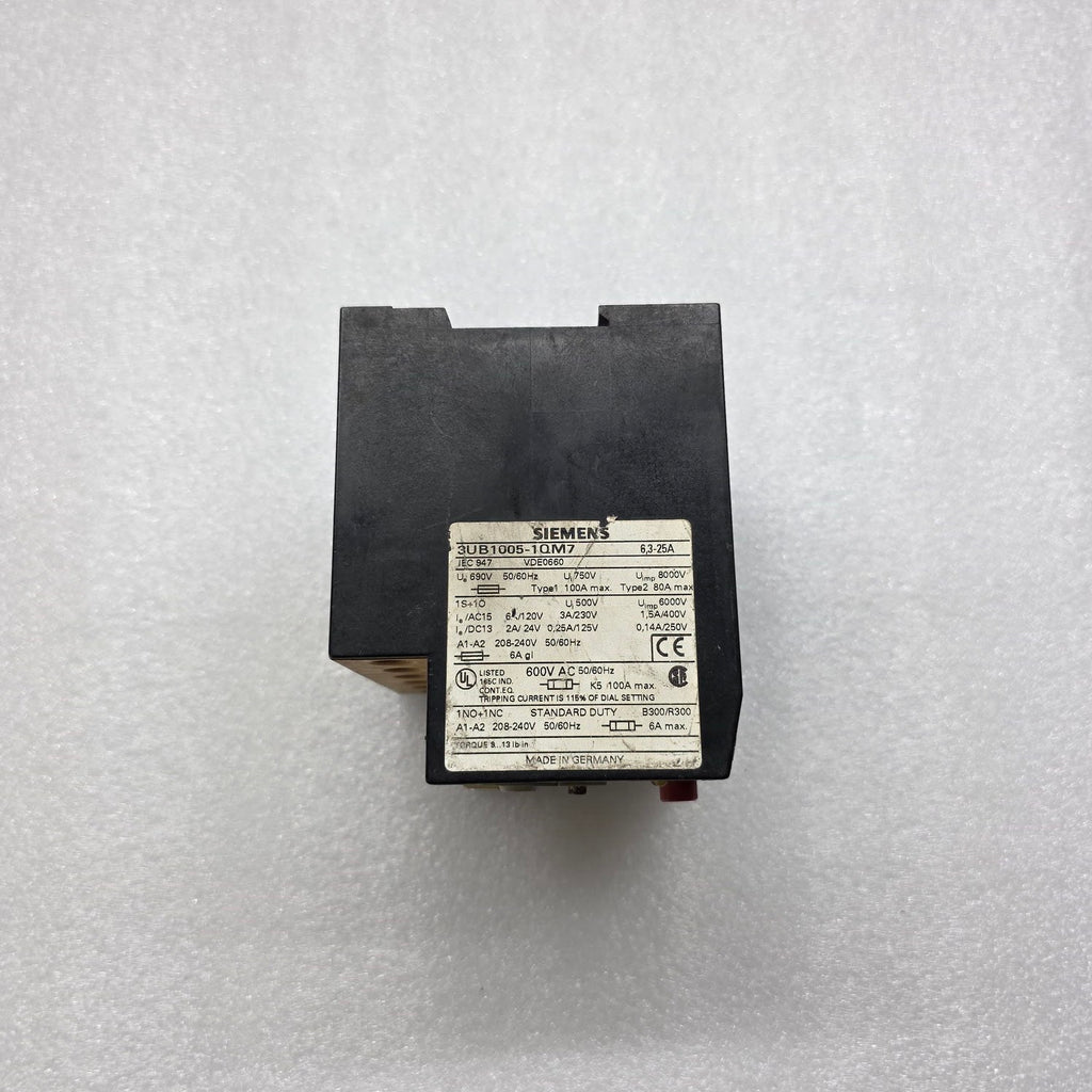SIEMENS 3UB1005-1QM7 OVELROAD RELAY 6.3-25A