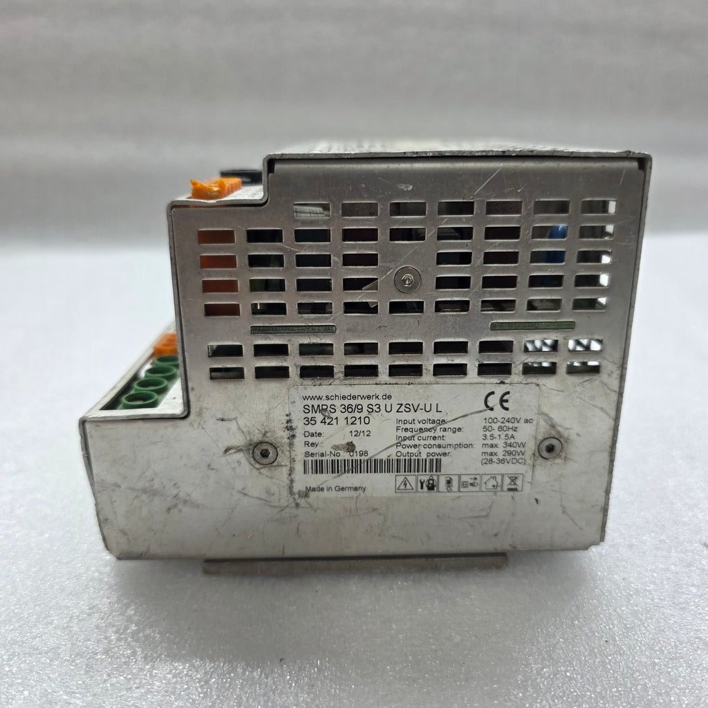 SCHIEDER WERKE SMRS 36/9 S3 U ZSV-U L POWER SUPPLY 354211210 KLS MARTIN