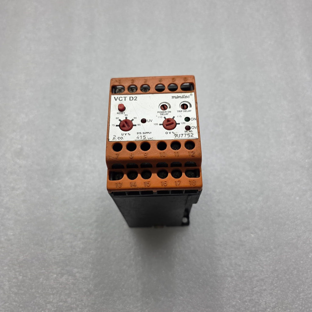 MINILEC VCT D2 MEASURING AND MONITORING RELAY 9U7752 415VAC