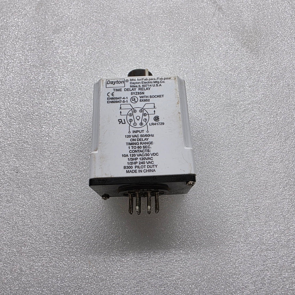 DAYTON 5YZ85N TIME DELAY RELAY 120VAC
