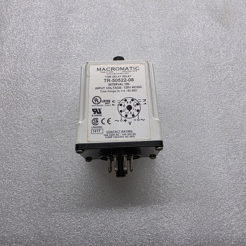 MACROMATIC TR-50522-08 TIME DELAY RELAY 120V AC/DC