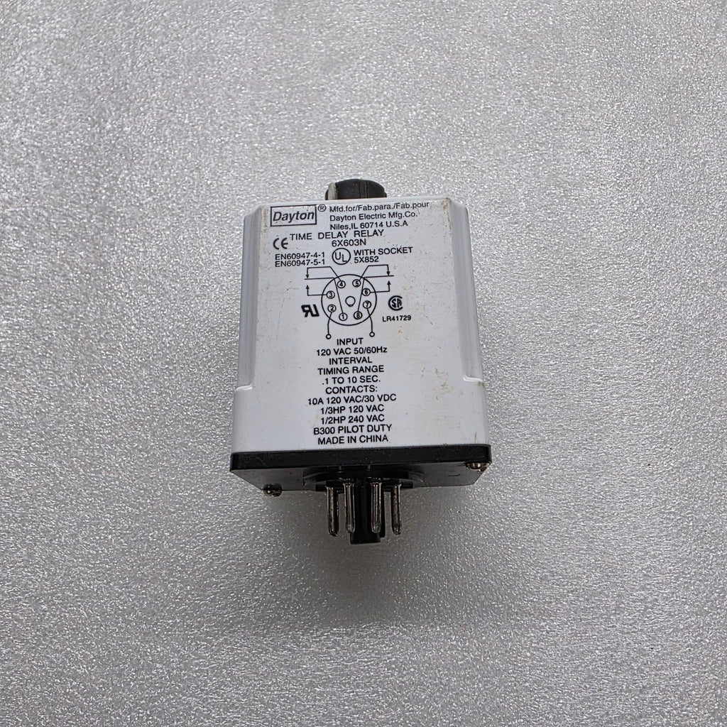 DAYTON 6X603N TIME DELAY RELAY 120VAC