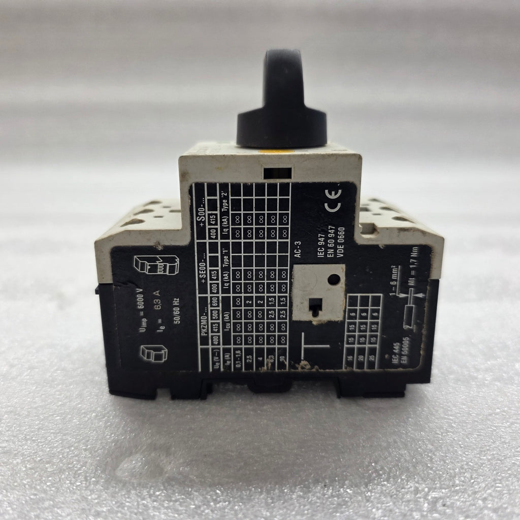 MOELLER PKZM0-6.3 MOTOR PROTECTION CIRCUIT BREAKER 4-6.3A