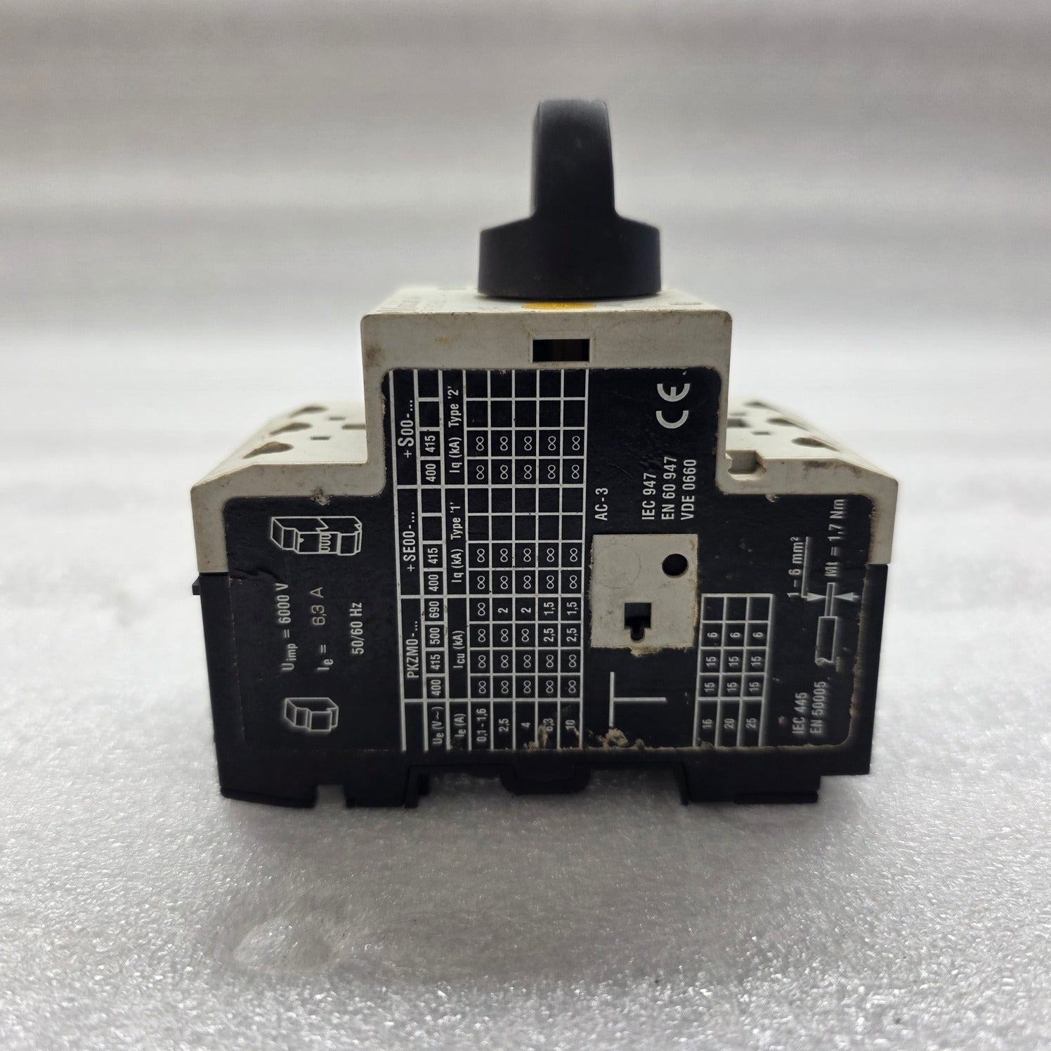 MOELLER PKZM0-6.3 MOTOR PROTECTION CIRCUIT BREAKER 4-6.3A