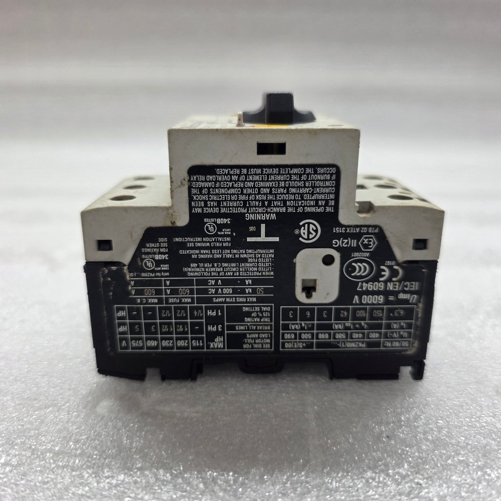 MOELLER PKZM0-6.3 MOTOR PROTECTION CIRCUIT BREAKER 4.9-6.3A PKZM0