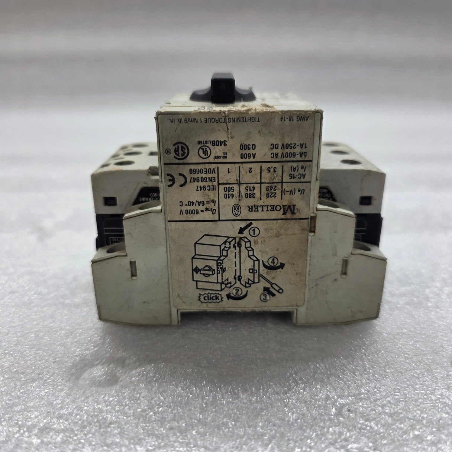 MOELLER PKZM0-6.3 MOTOR PROTECTION CIRCUIT BREAKER 4.9-6.3A PKZM0