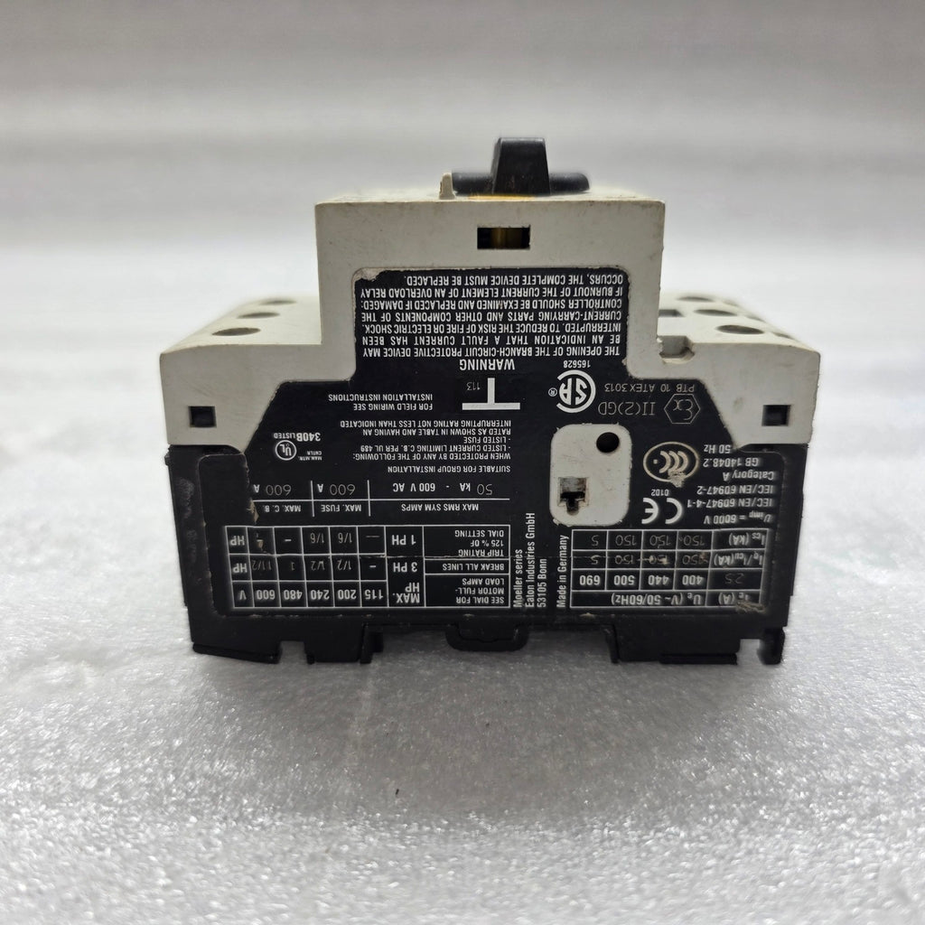EATON PKZM0-2.5 MOTOR PROTECTION CIRCUIT BREAKER 2.5A XTPR2P5BC1