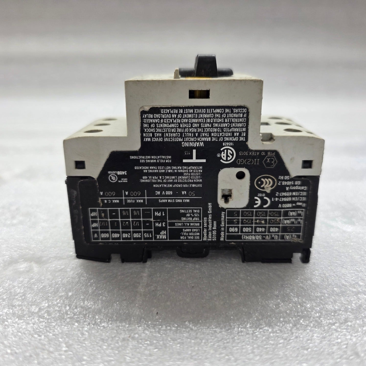 EATON PKZM0-2.5 MOTOR PROTECTION CIRCUIT BREAKER 2.5A XTPR2P5BC1