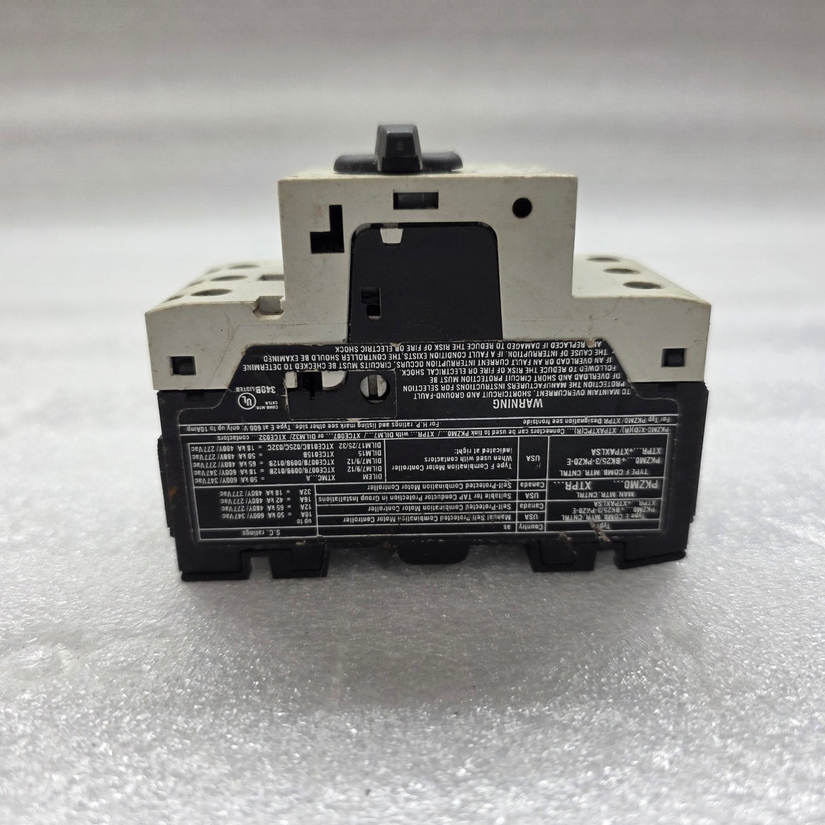EATON PKZM0-2.5 MOTOR PROTECTION CIRCUIT BREAKER 2.5A XTPR2P5BC1