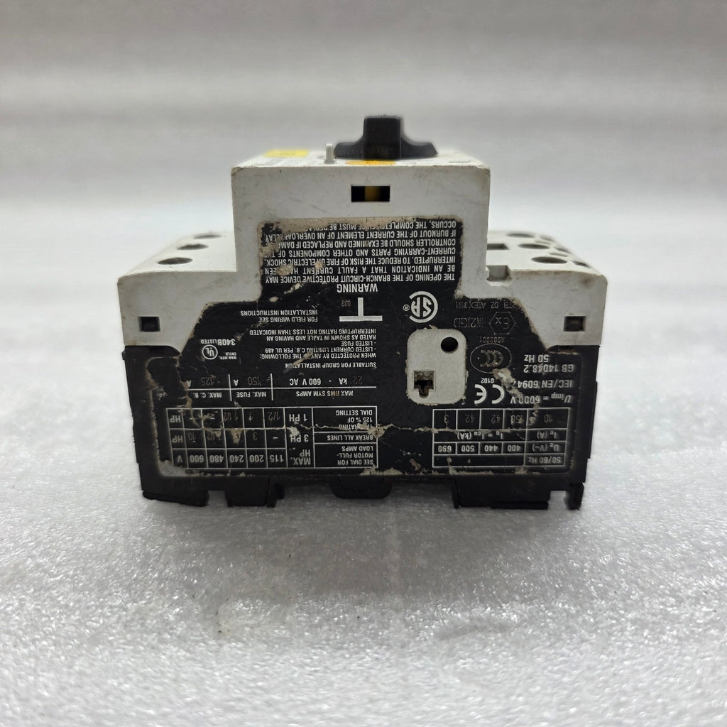 MOELLER PKZM0-10 MOTOR PROTECTION CIRCUIT BREAKER 6.3–10A MANUAL MOTOR STARTER