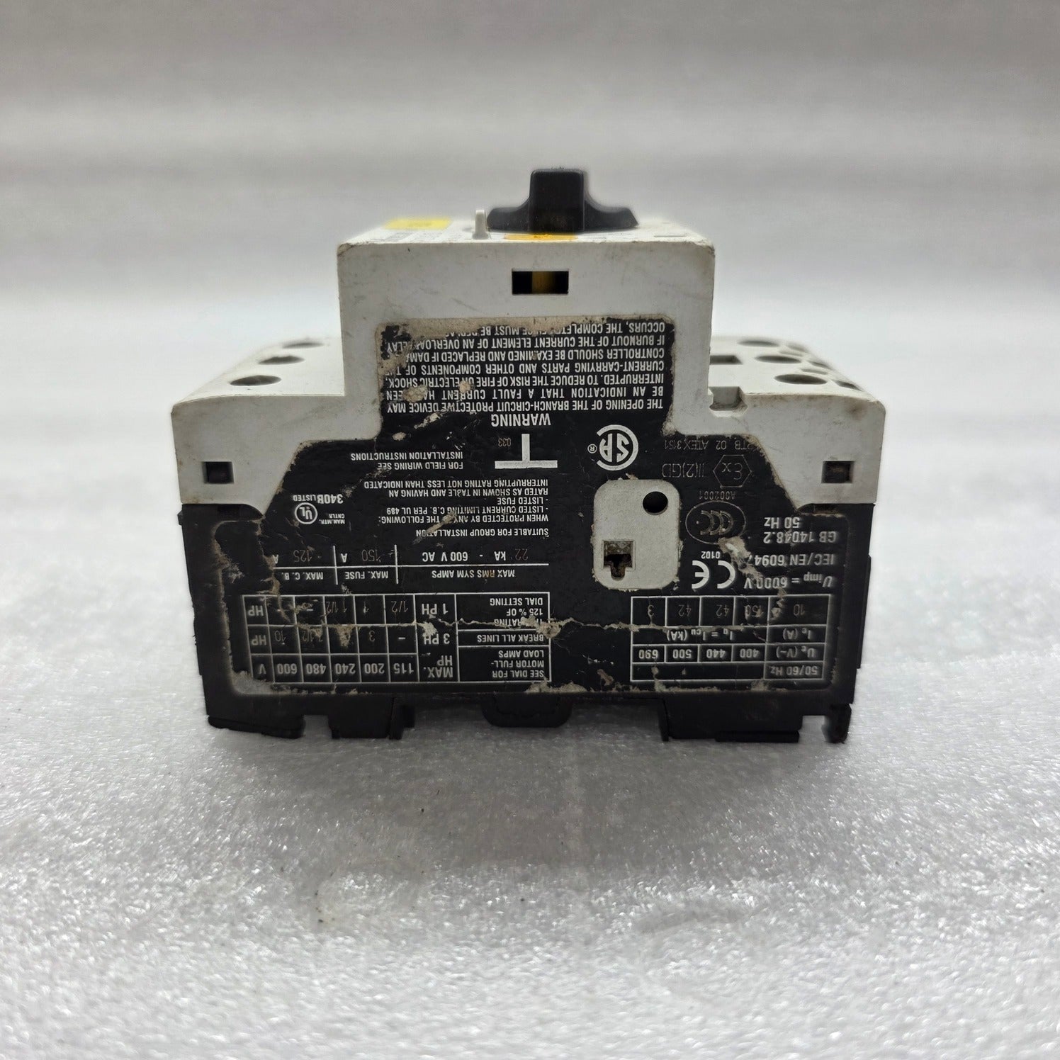 MOELLER PKZM0-10 MOTOR PROTECTION CIRCUIT BREAKER 6.3–10A MANUAL MOTOR STARTER