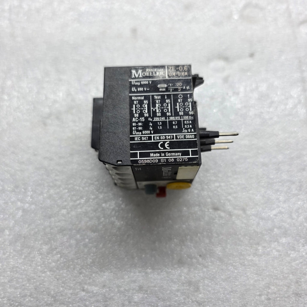 MOELLER ZE-0.6 THERMAL OVERLOAD RELAY 0.4-0.6A