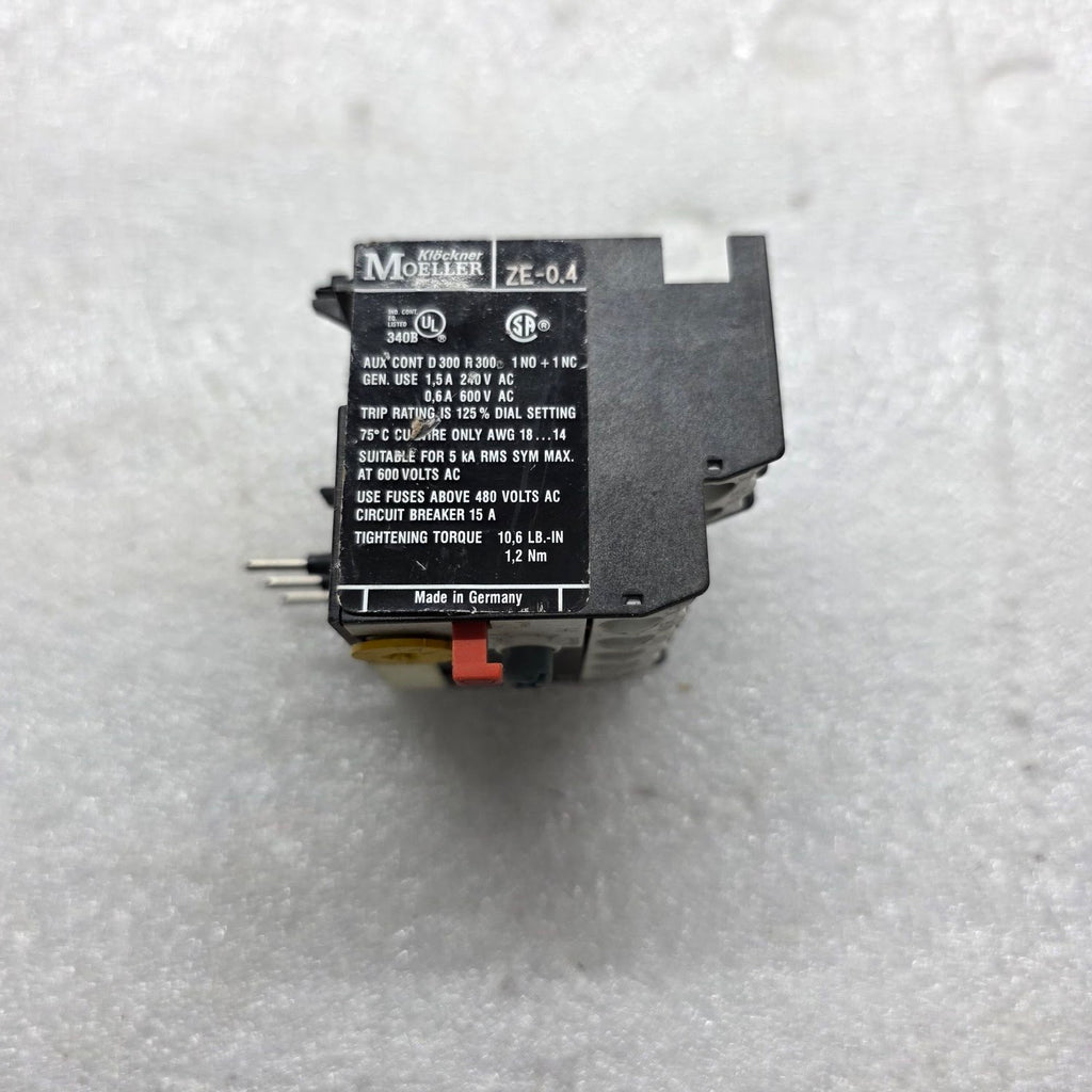 MOELLER ZE-0.4 THERMAL OVERLOAD RELAY 0.24-0.4A