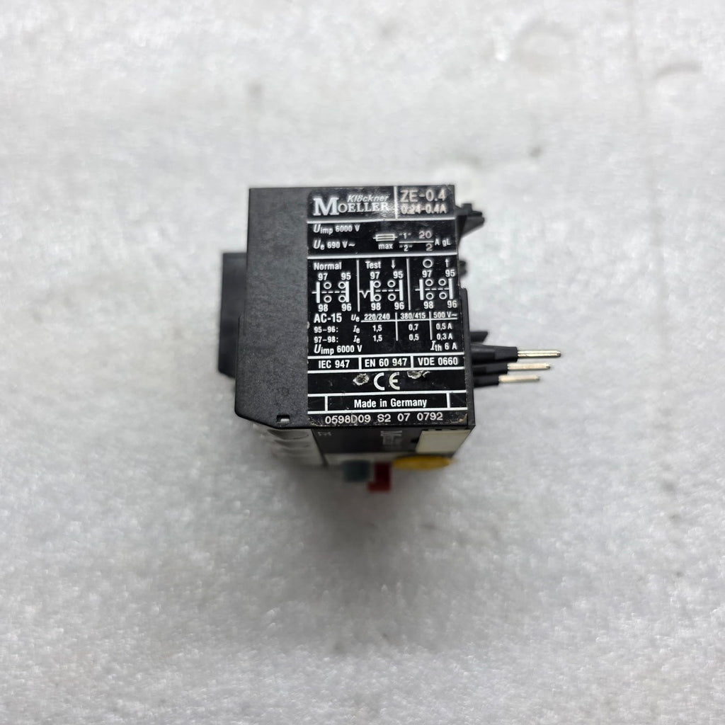 MOELLER ZE-0.4 THERMAL OVERLOAD RELAY 0.24-0.4A