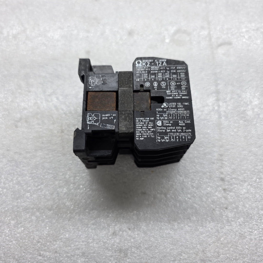 BENEDIKT & JAGER K2-12A01 MAGNETIC CONTACTOR 30A