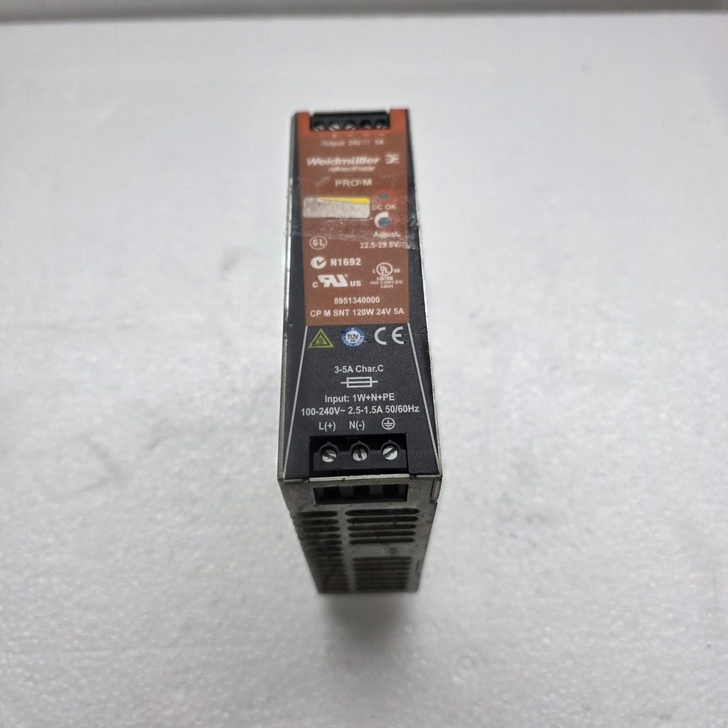 WEIDMULLER CP M SNT 120W 24V 5A POWER SUPPLY 8951340000 24VDC 5A