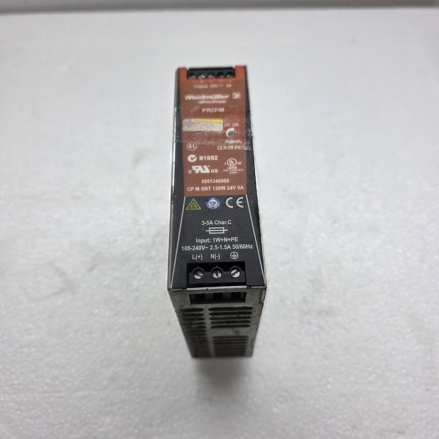 WEIDMULLER CP M SNT 120W 24V 5A POWER SUPPLY 8951340000 24VDC 5A