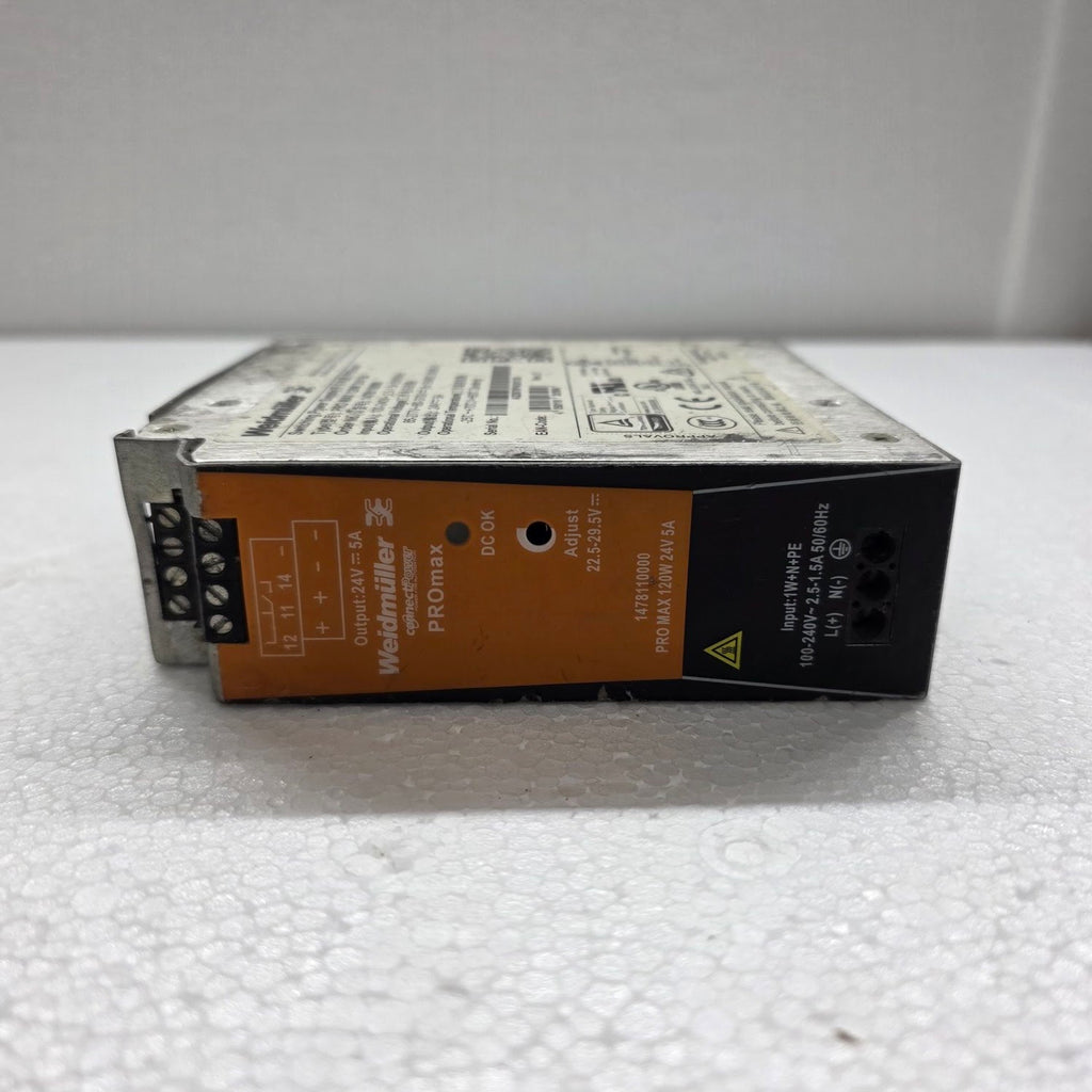 WEIDMÜLLER PRO MAX 120W 24V 5A SWITCHING POWER SUPPLY 1478110000