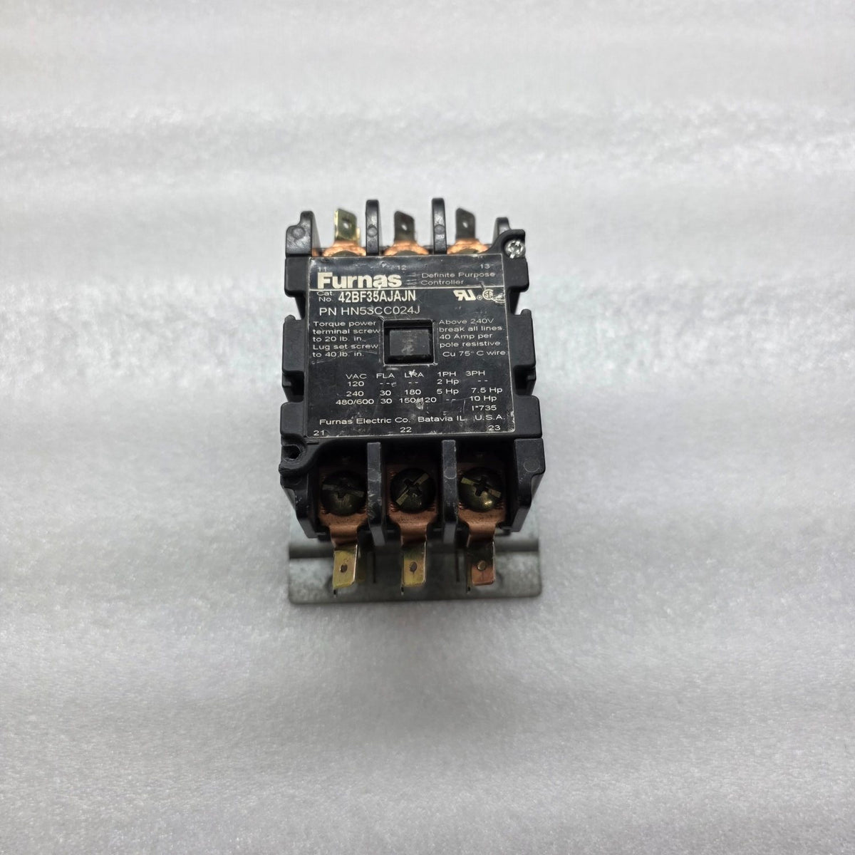 FURANS 42BF35AJAJN MAGNETIC CONTACTOR 30A HN53CC024J 24VAC