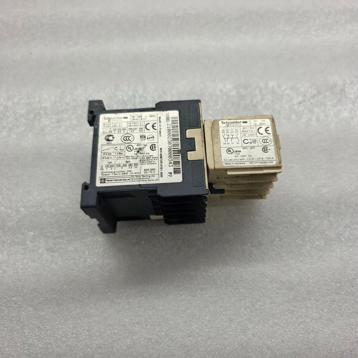 LC1K1210F7 CONTACTOR 20A AUXILIARY LA1 KN 22