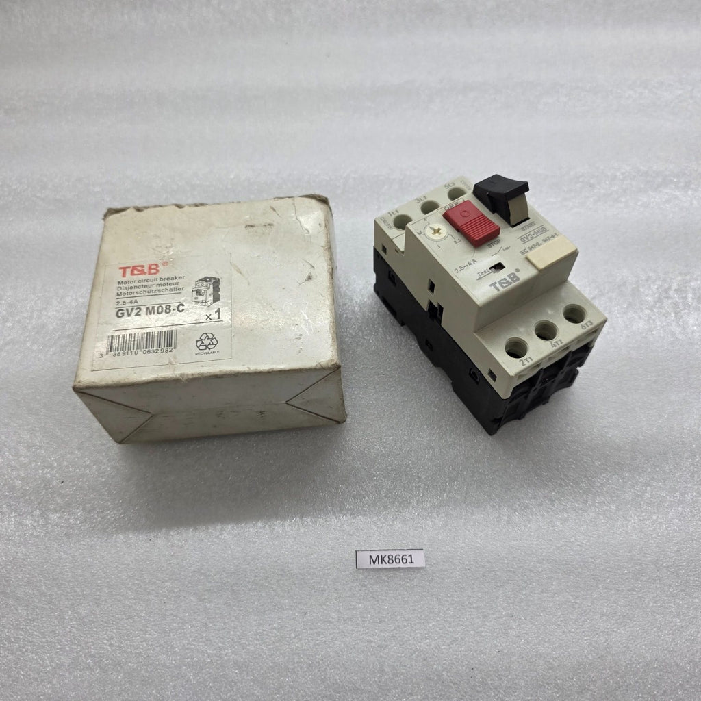 T&B GV2 M08-C MOTOR CIRCUIT BREAKER 2.5-4A