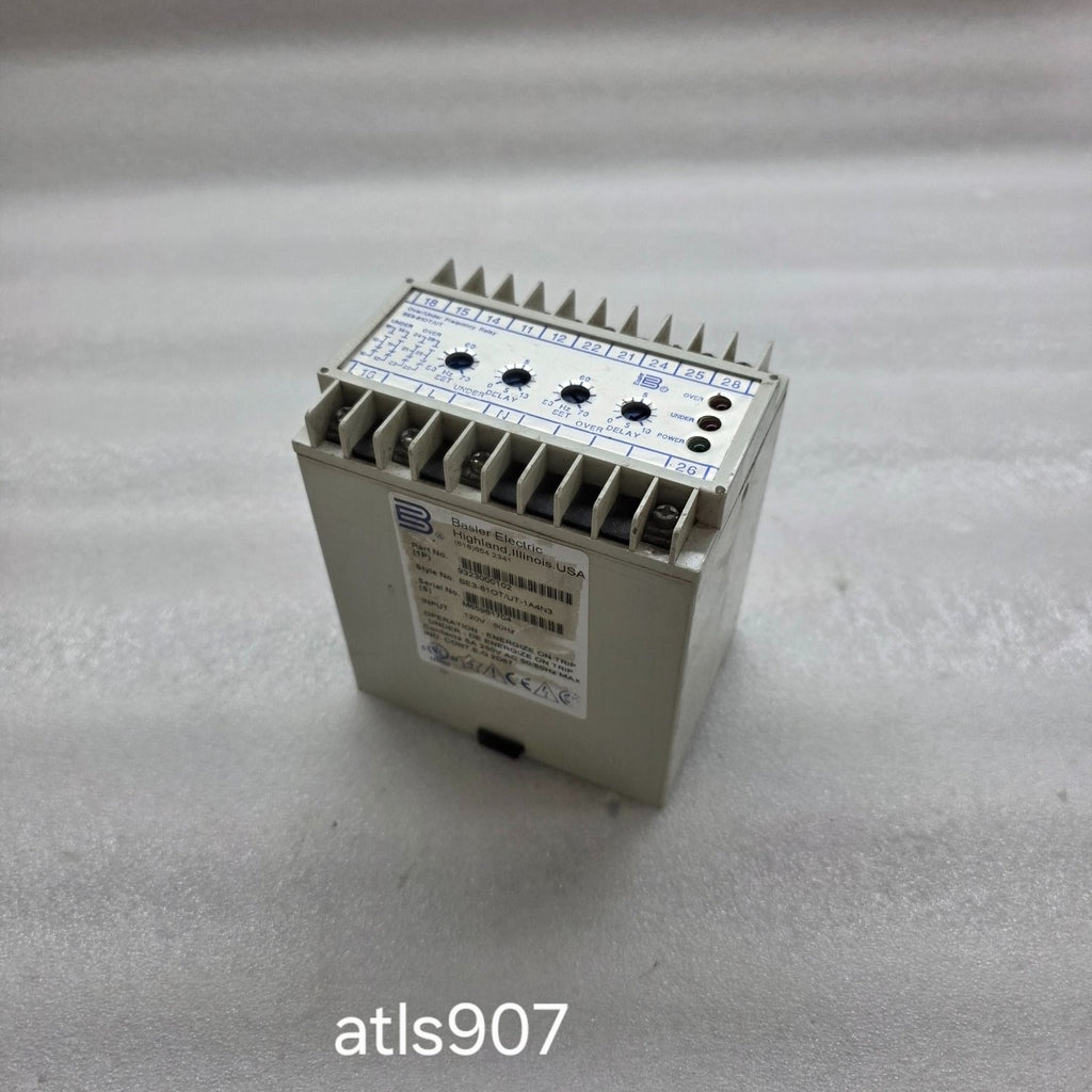 BASLER ELECTRIC 9323000102 OVER/UNDER FREQUENCY RELAY BE3-81OT/UT-1A4N3 120V