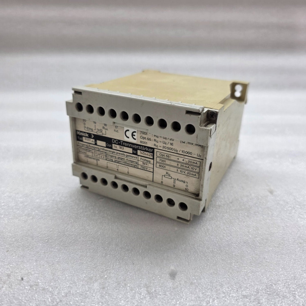 KNICK 8001A1 DC ISOLATION AMPLIFIER